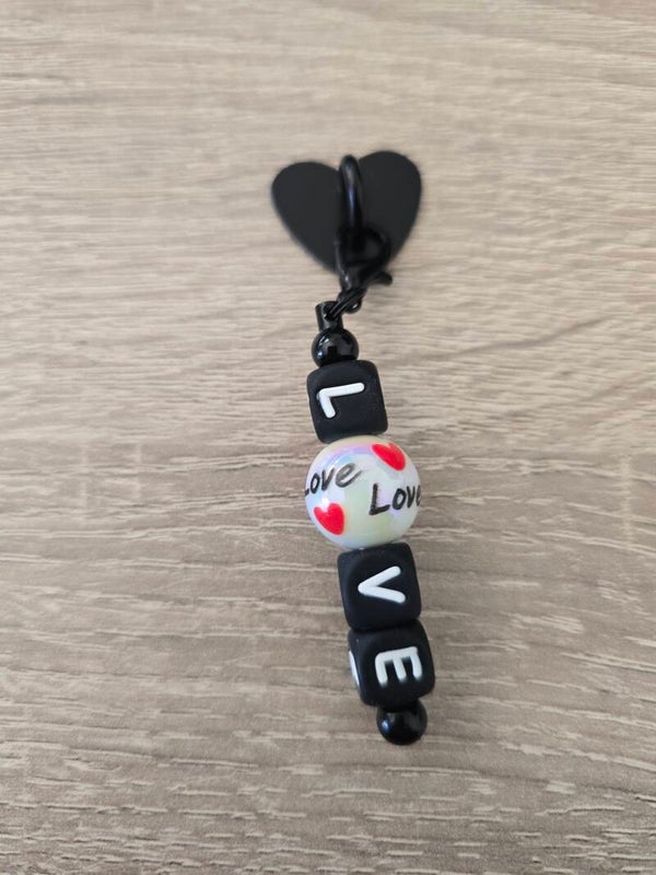 Telefoonhanger love zwart