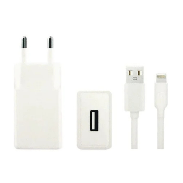 iNcentive Travel Adapter 2.1A + USB-A to Lightning Cable MFI 1 meter