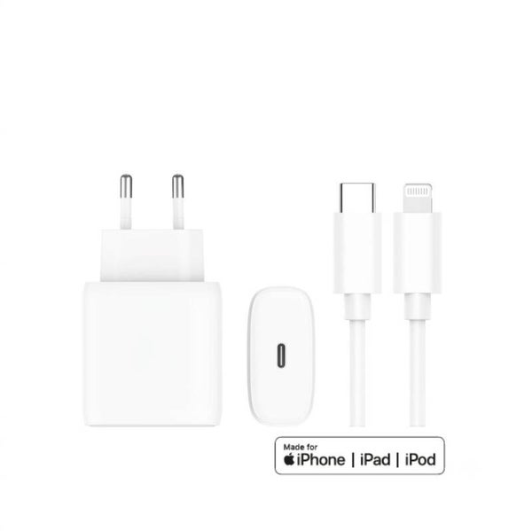 C-lightning 1m +20W slim charger