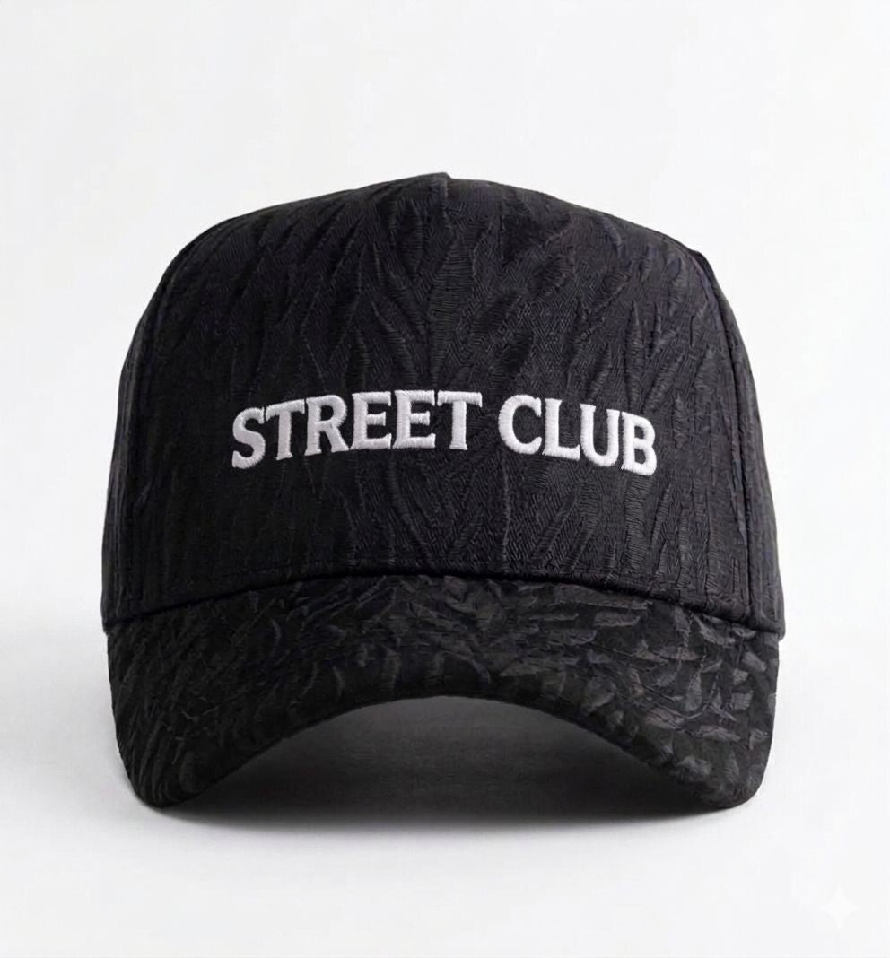 Gorra "Luxe Noir" con Cristales y Bordado