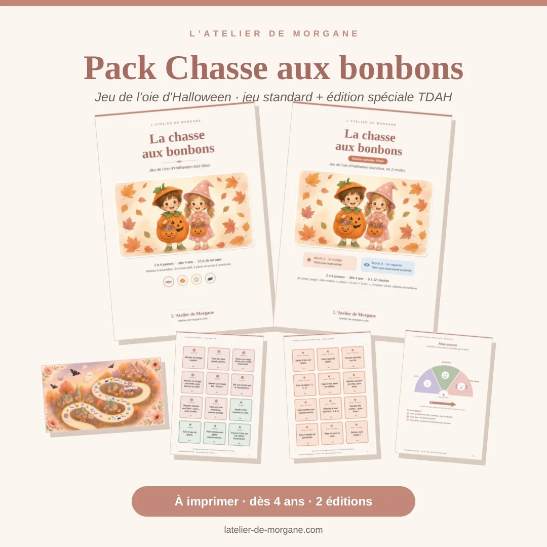 La chasse aux bonbons – Jeu de l'oie TDAH en 2 modes – Licence Pro