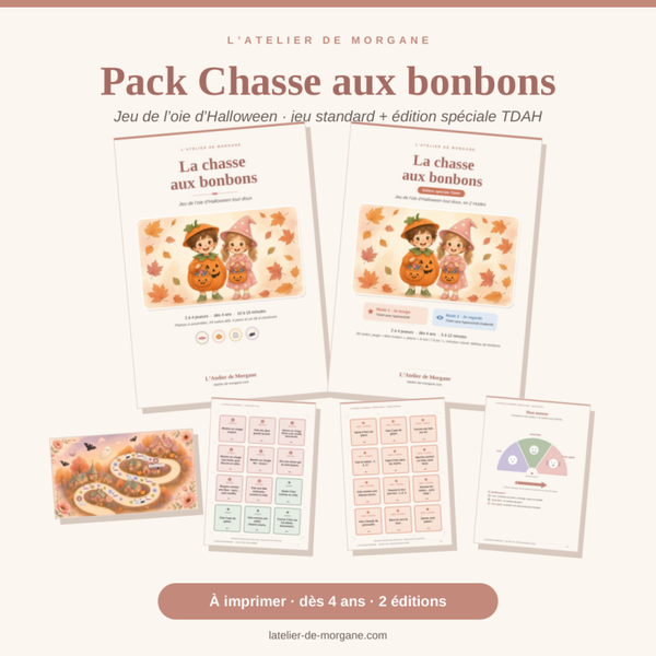 La chasse aux bonbons – Jeu de l'oie TDAH en 2 modes – Licence Particulier