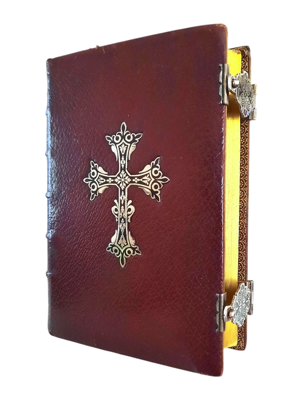 (1875) Silver Clasped Christian Missal with Color Illustrations