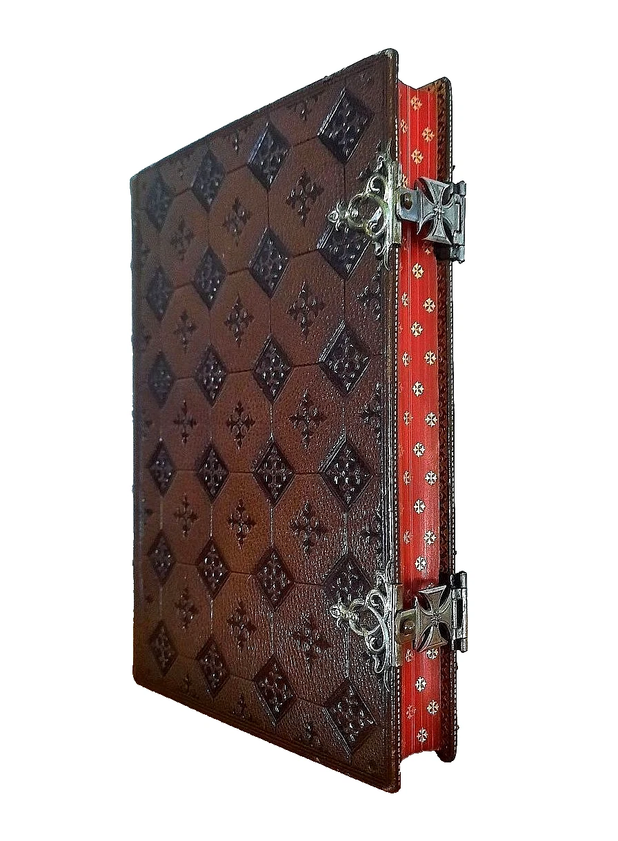 (1860) Embossed & Clasped Fine Binding "Book of Hours" with Gauffered Page Edges