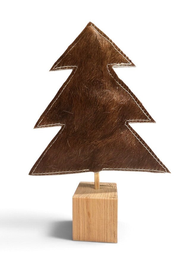 Kerstboompjes van koeienhuid klein (3)