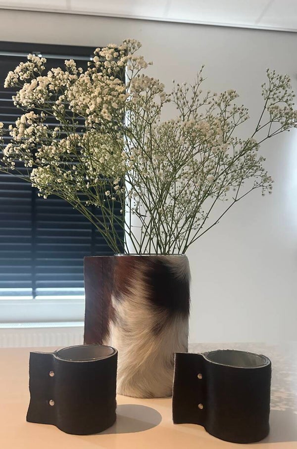 Vaas met koeienhuid (3)