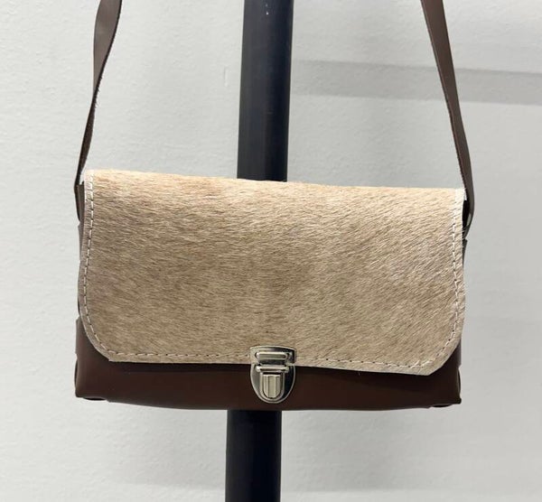 Schoudertasje bruin/beige