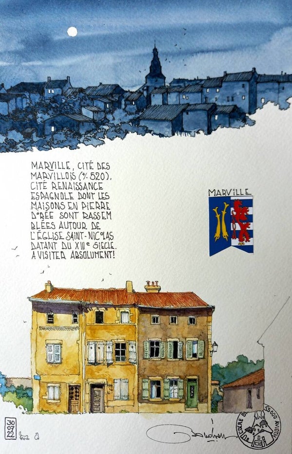 Aquarelle originale.