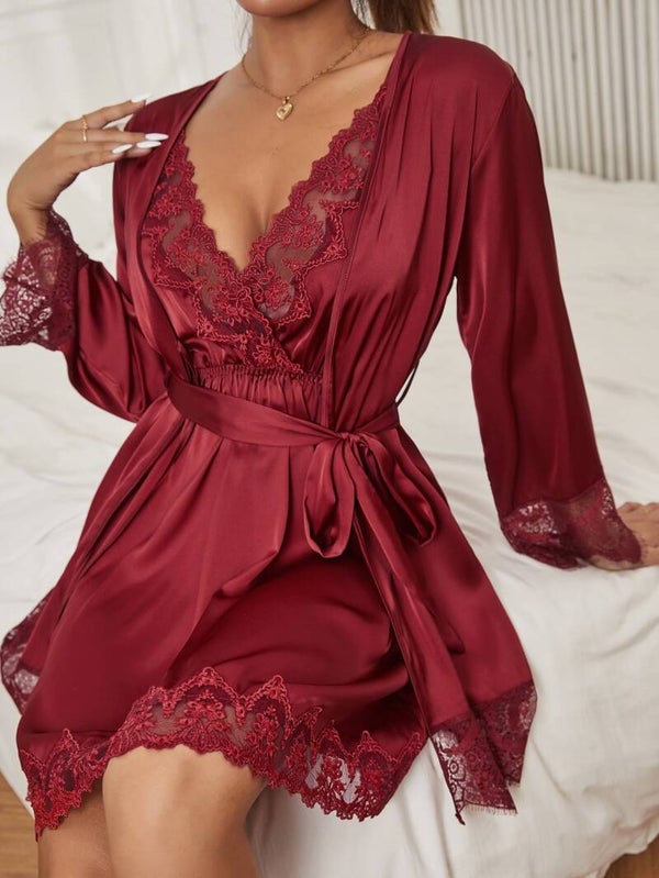 Careful Satin Robe Sleepwear