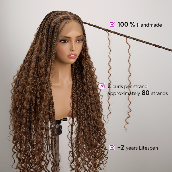 Full Lace Frontal Knotless Box Braid Wig