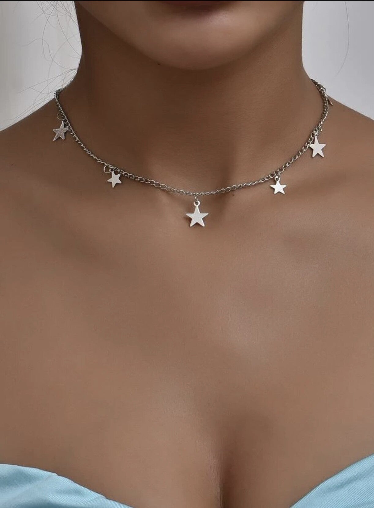 Charm Silver Stars Necklace