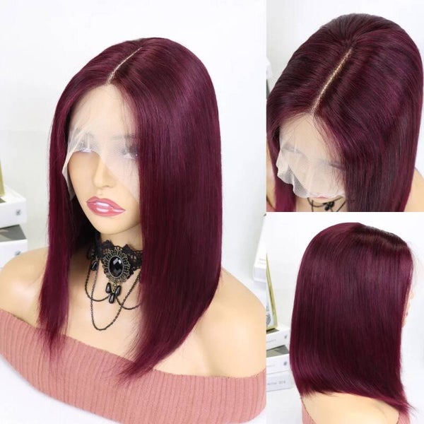 Burgundy Straight Brazilian Hair