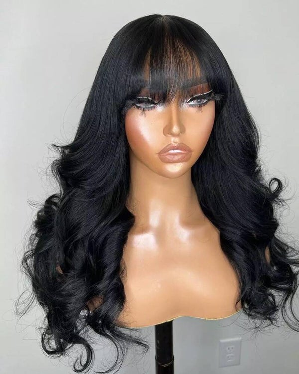 Bangs Human Hair Body Wave Wig