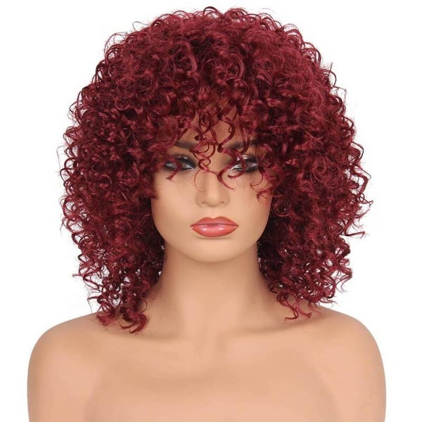 Hannah Short Curly Synthetic Wig With Bangs