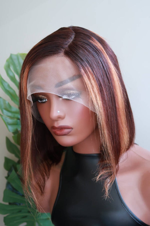 Short Bob Highlight Human Hair Wigs