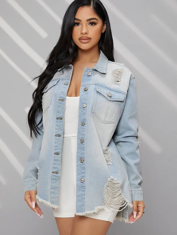 Ripped Denim Jacket