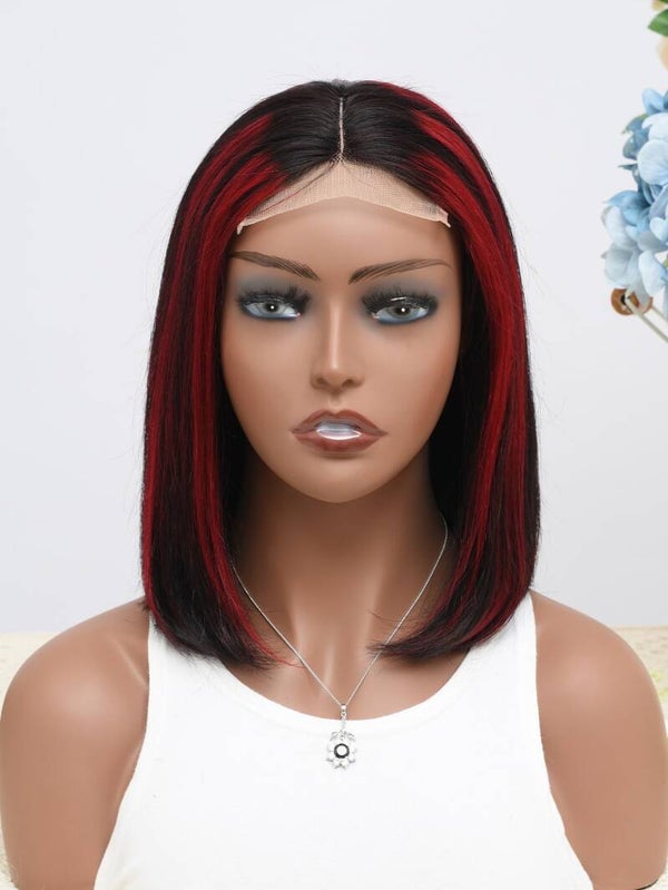 Red Highlight Human Hair