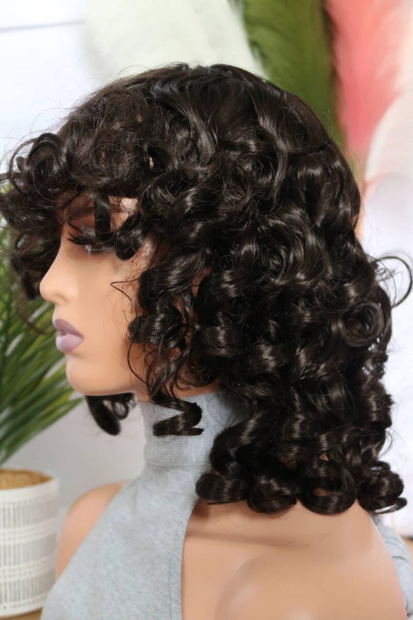 Alice Short Curly Synthetic Wig With Bangs