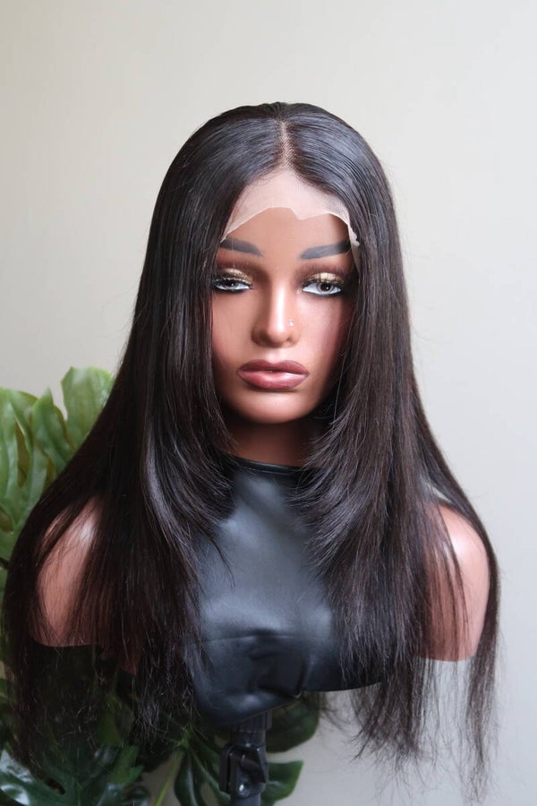 Straight Layered Lace Front Brazilian Hair Wig
