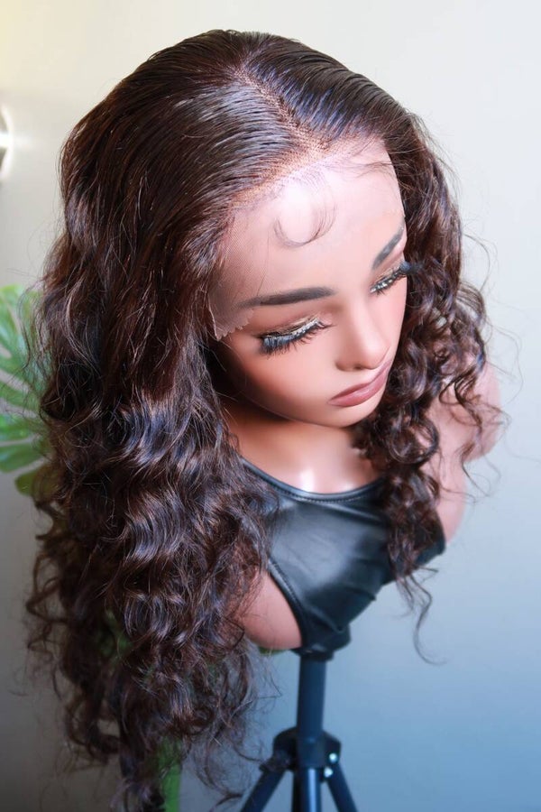 360 HD Lace Loose Wave Long Human Hair Wig