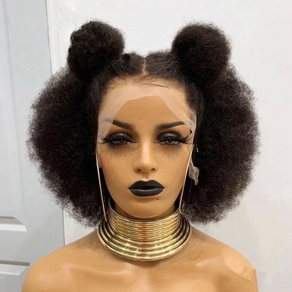 Afro Kinky Curly Lace Human Hair Wig