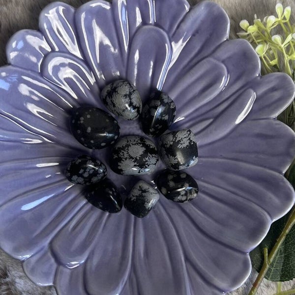 Snowflake obsidian tumbles