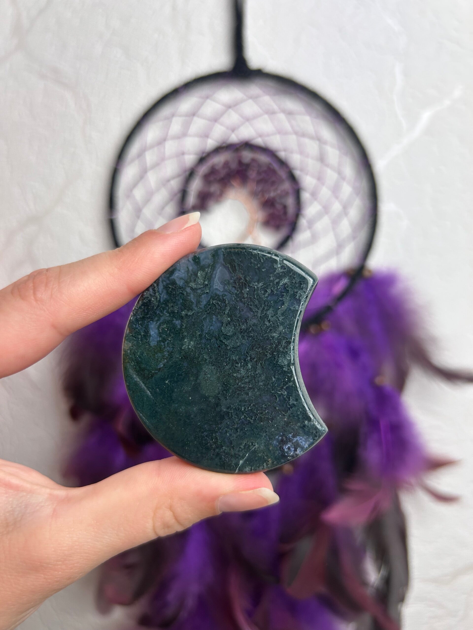 Moss agate moon - number 4