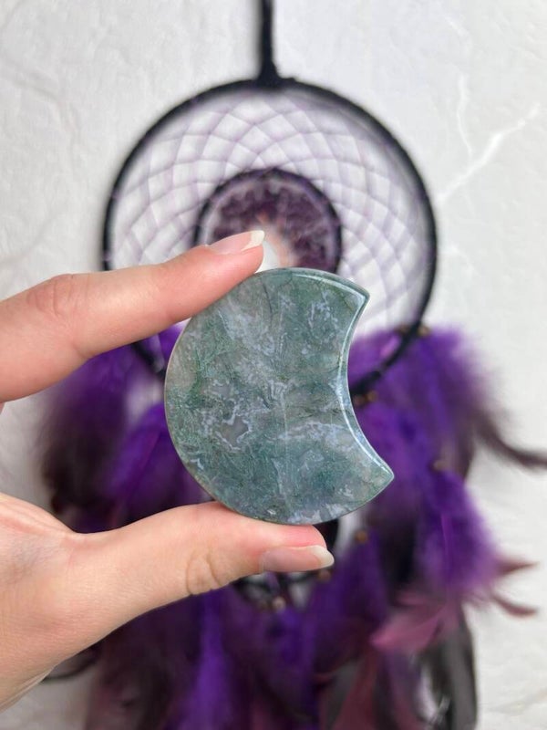 Moss agate moon - number 1