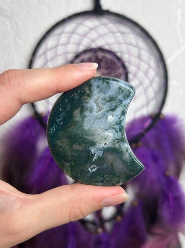 Moss agate moon - number 14