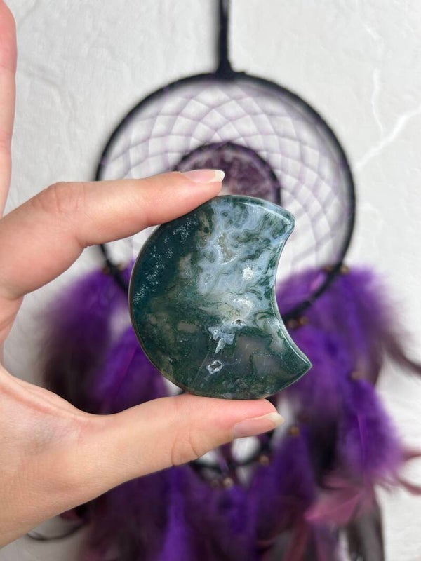 Moss agate moon - number 14