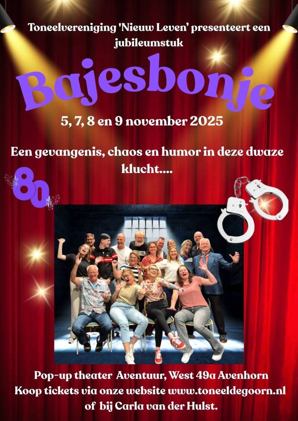 'Bajesbonje' zaterdag 8 november 20.00 uur