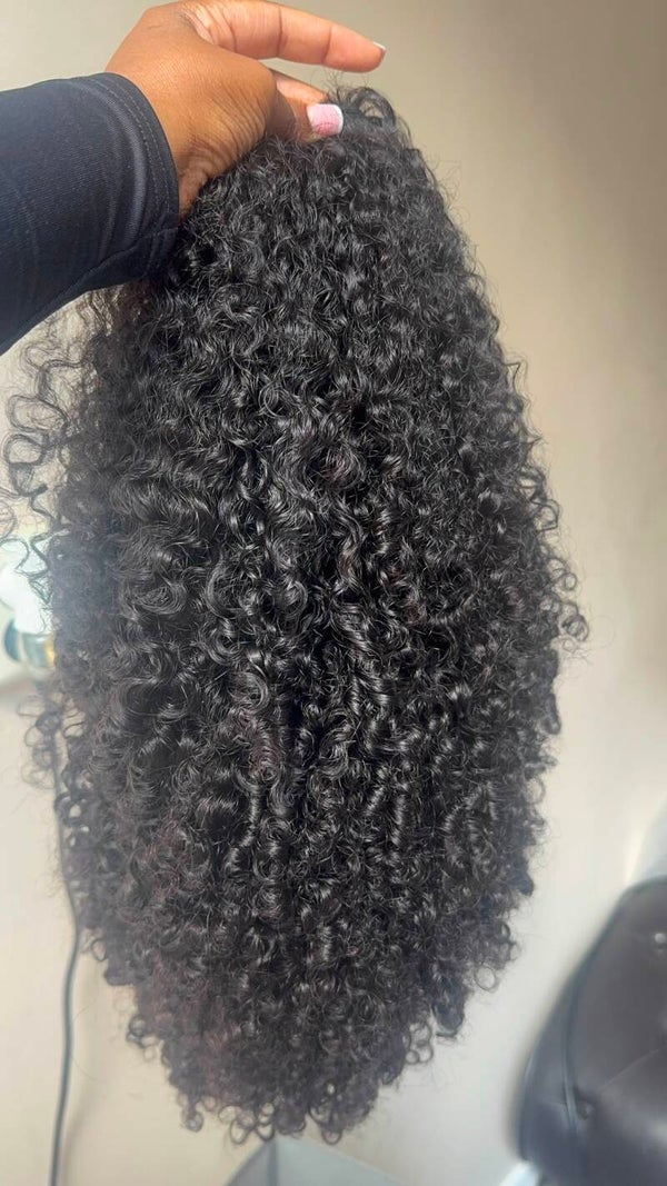 Pixie curl half wig
