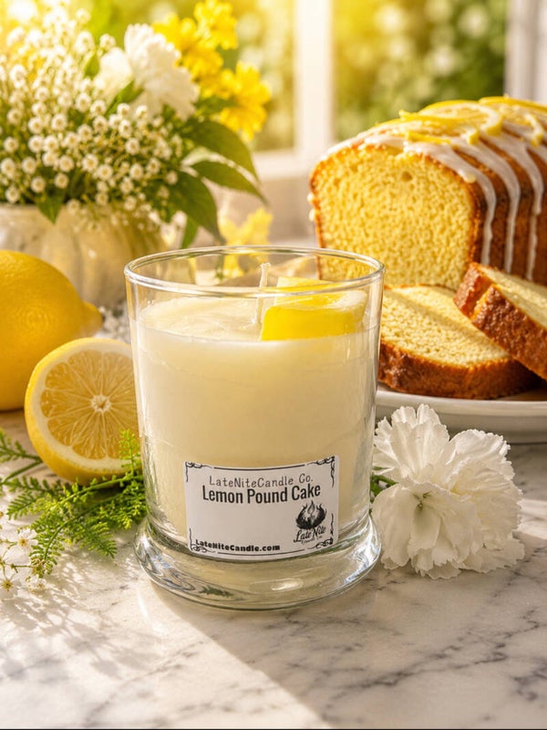 Lemon pound cake candle