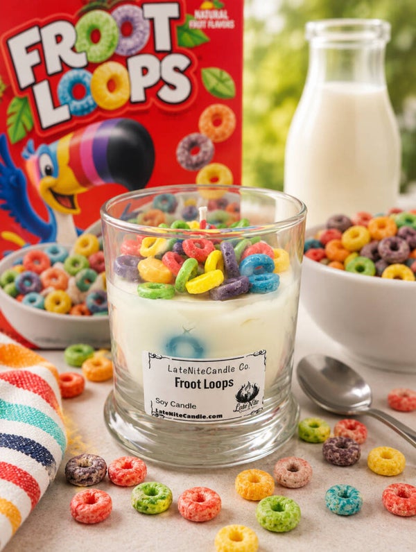 Froot Loop candle
