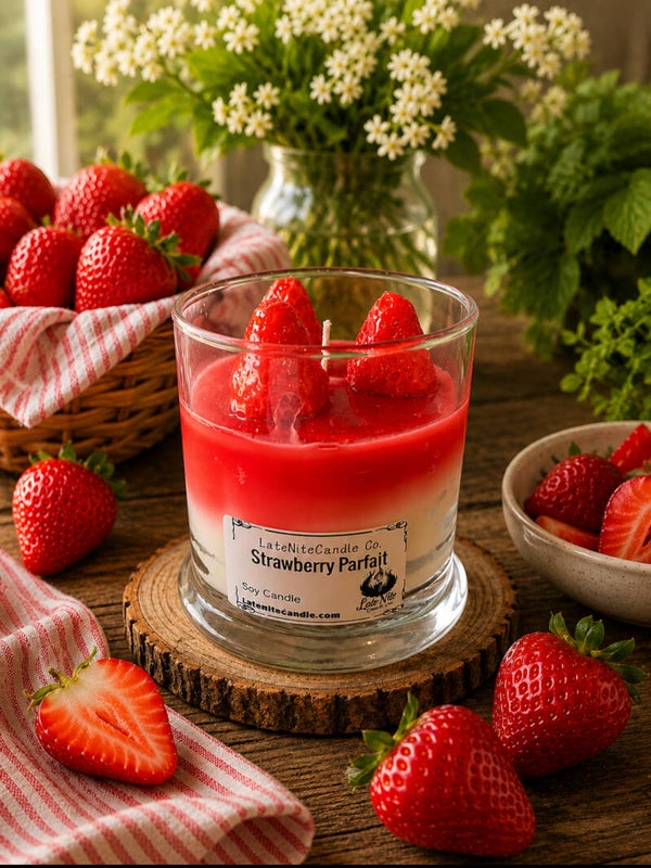 Strawberry parfait candle