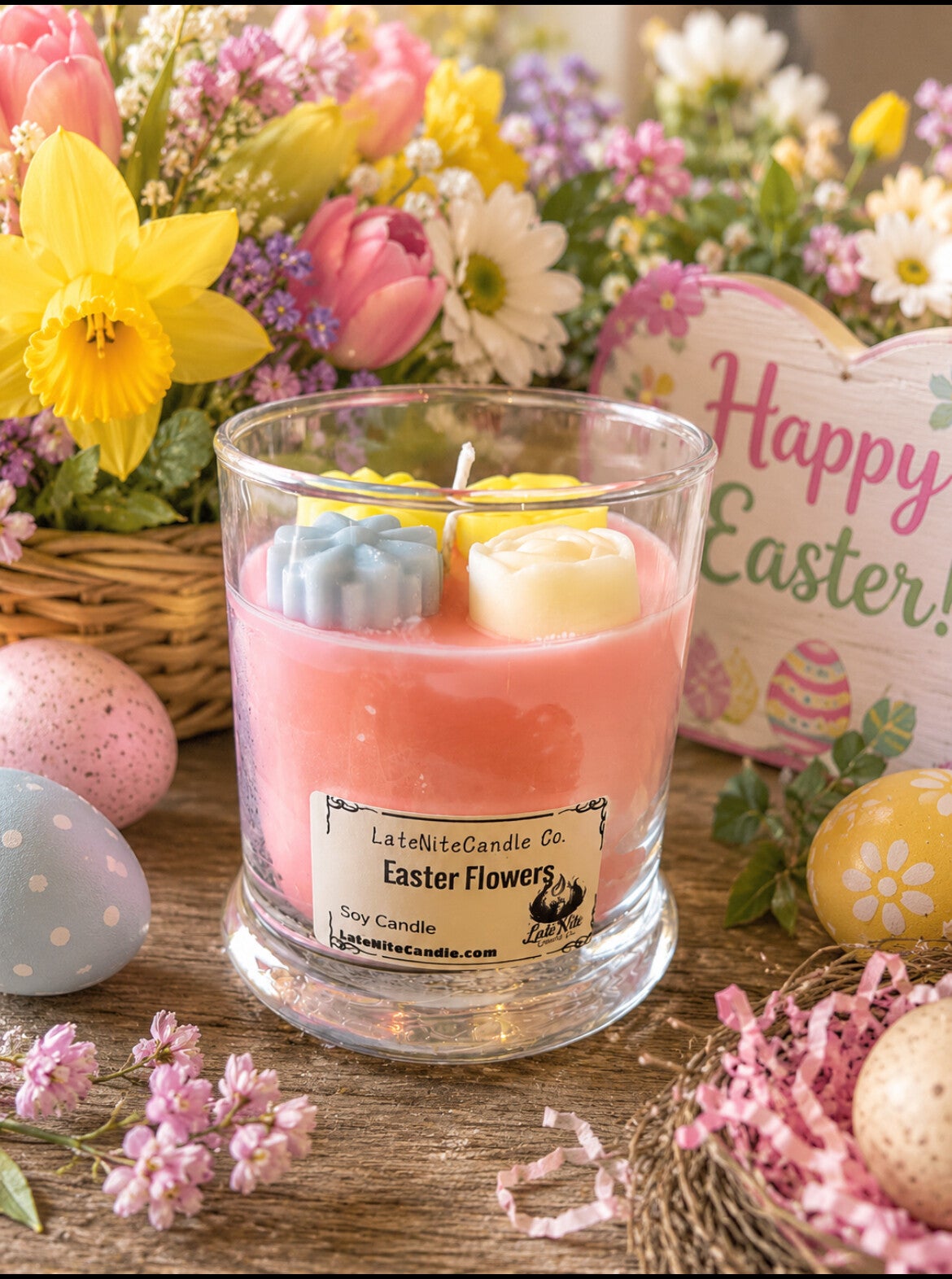 Easter Flowers candle
