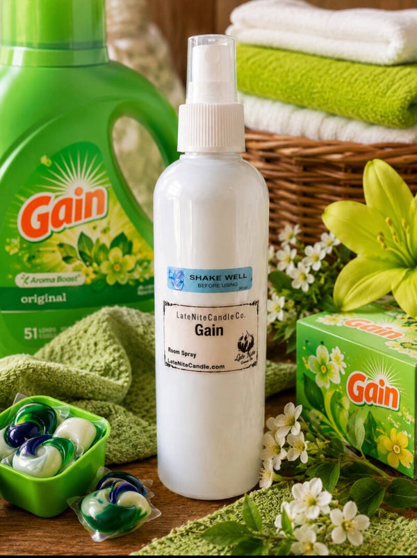 Gain room spray