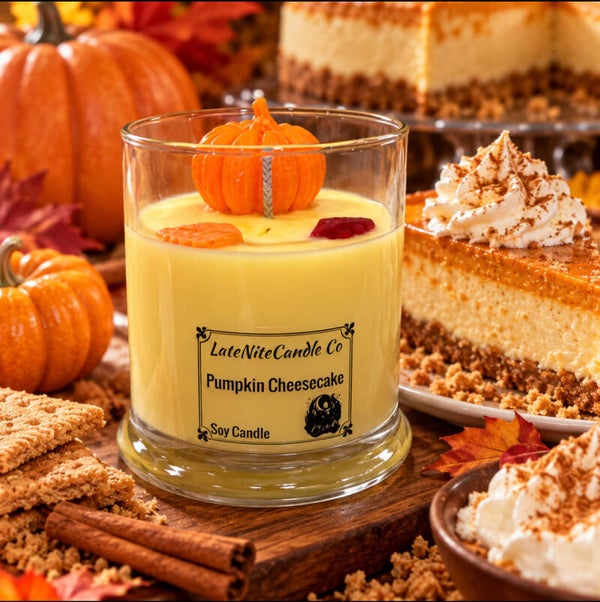 Pumpkin cheesecake candle
