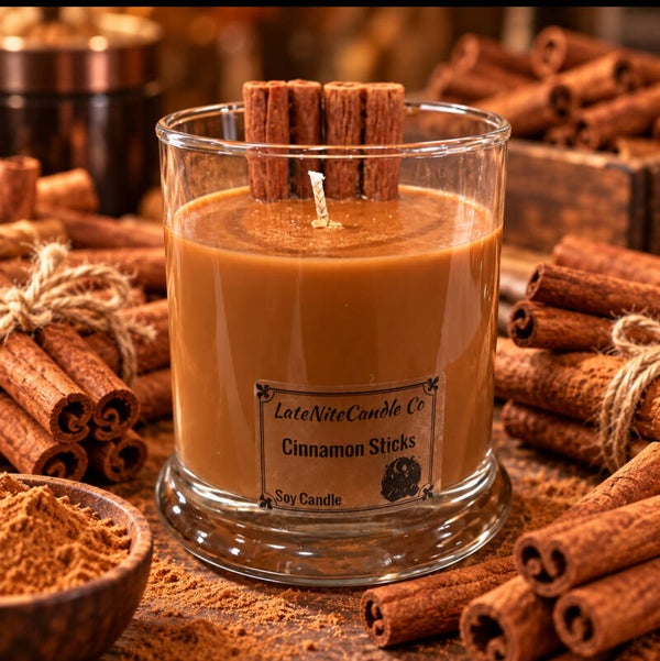 Cinnamon sticks candle