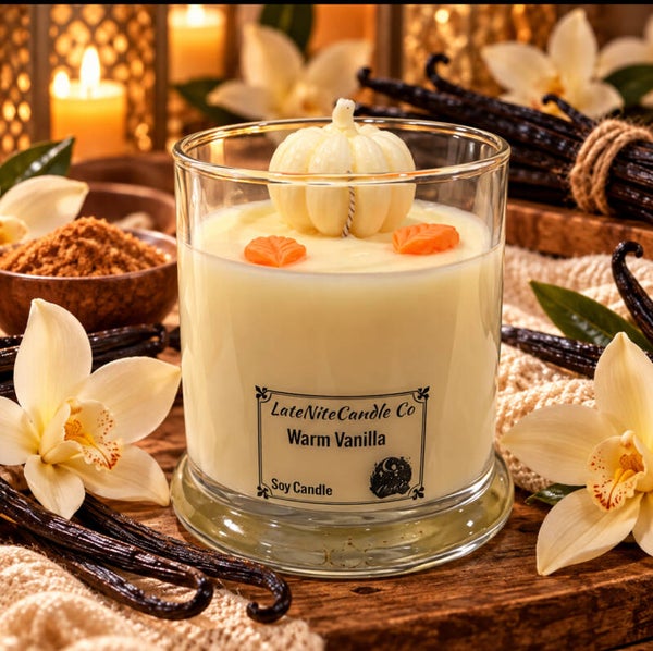 Warm vanilla candle