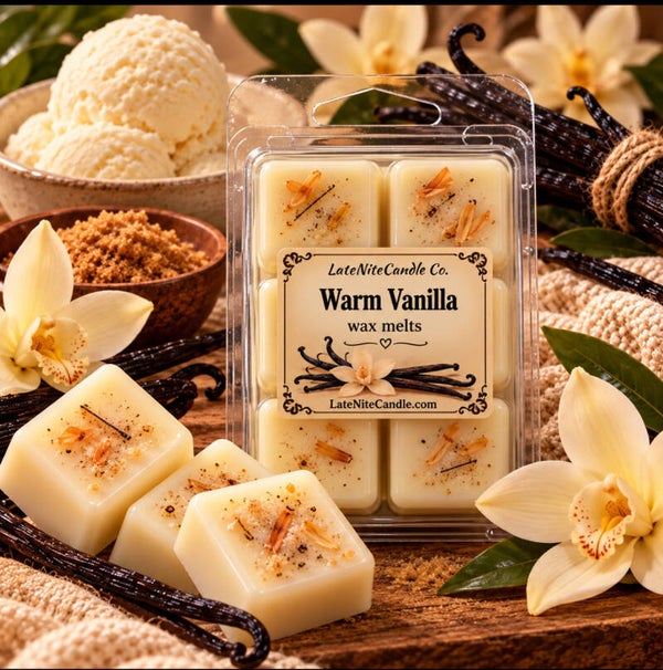 Warm vanilla wax melts