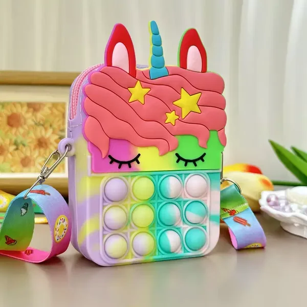 GIRLS SILICONE UNICORN PURSE