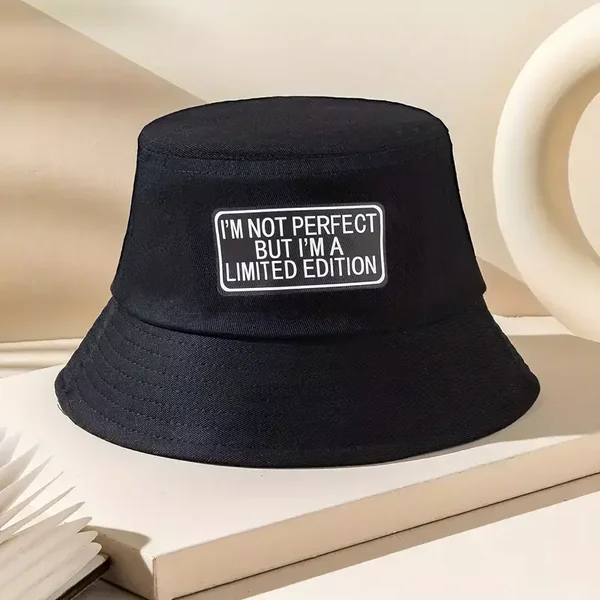 I'M NOT PERFECT BUCKET HAT