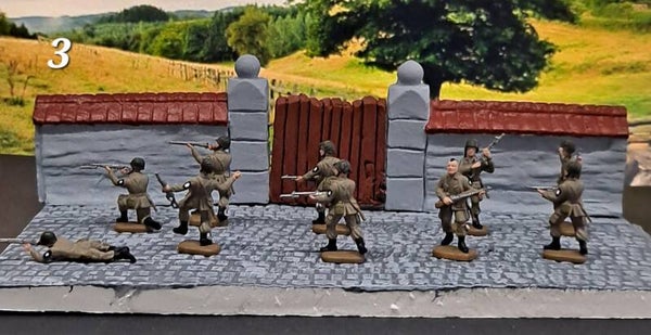 DIORAMA figurines Paras US 101ème  & décors  1/72ème Normandie 6 juin 1944