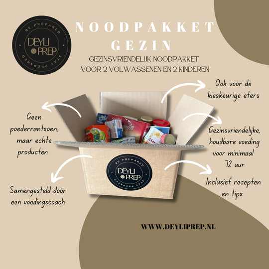 Noodpakket Gezin - houdbare voeding (72 uur)