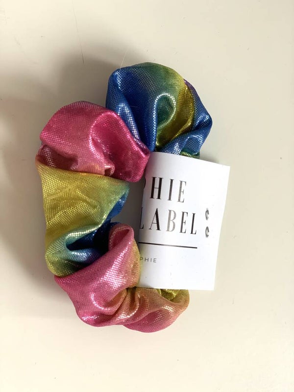 Scrunchie glamour regenboog