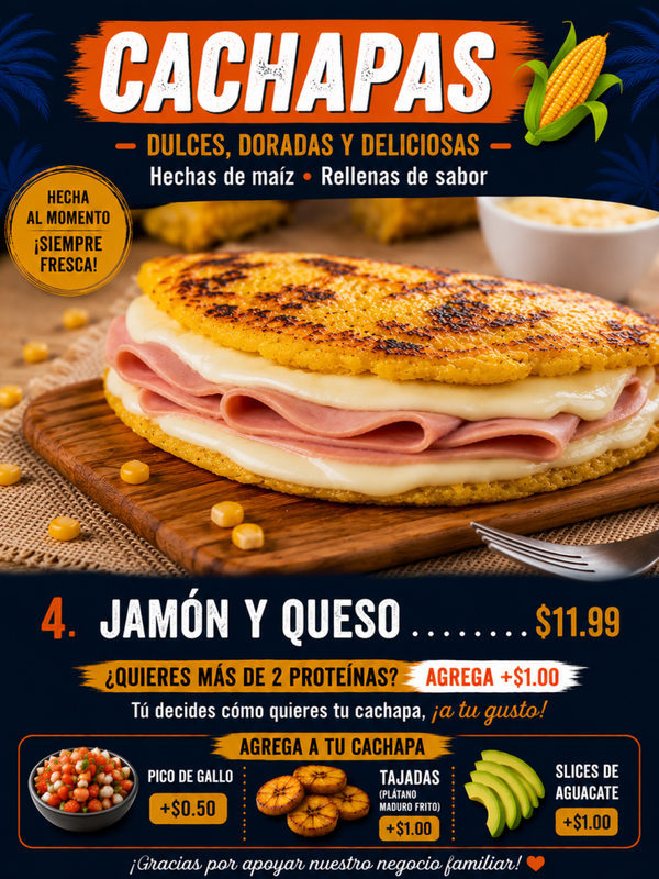 Cachapa Ham & Cheese
