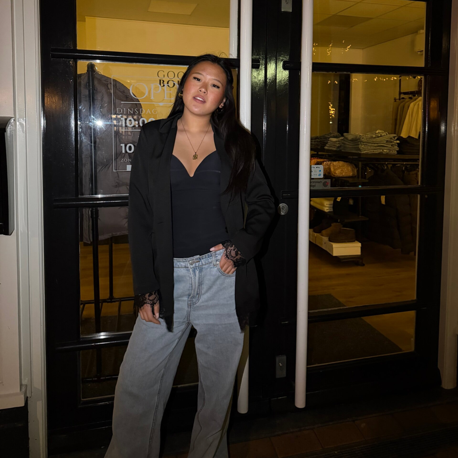 Abby blazer met kant