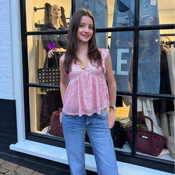 Celeste sequin top