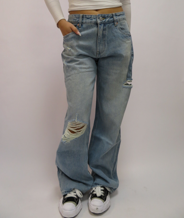 Nova ripped wide leg jeans